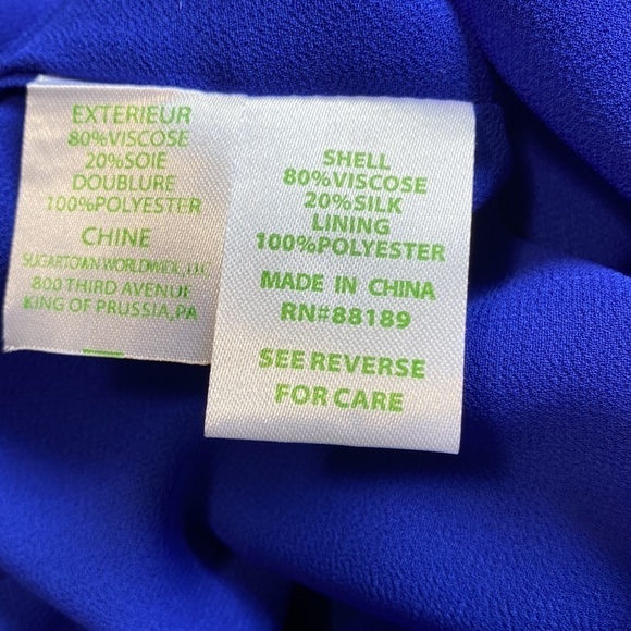 Lilly Pulitzer Tank Top Velvet Dusk Royal Purple Shirt Blouse Sz Small NEW - Picture 9 of 10